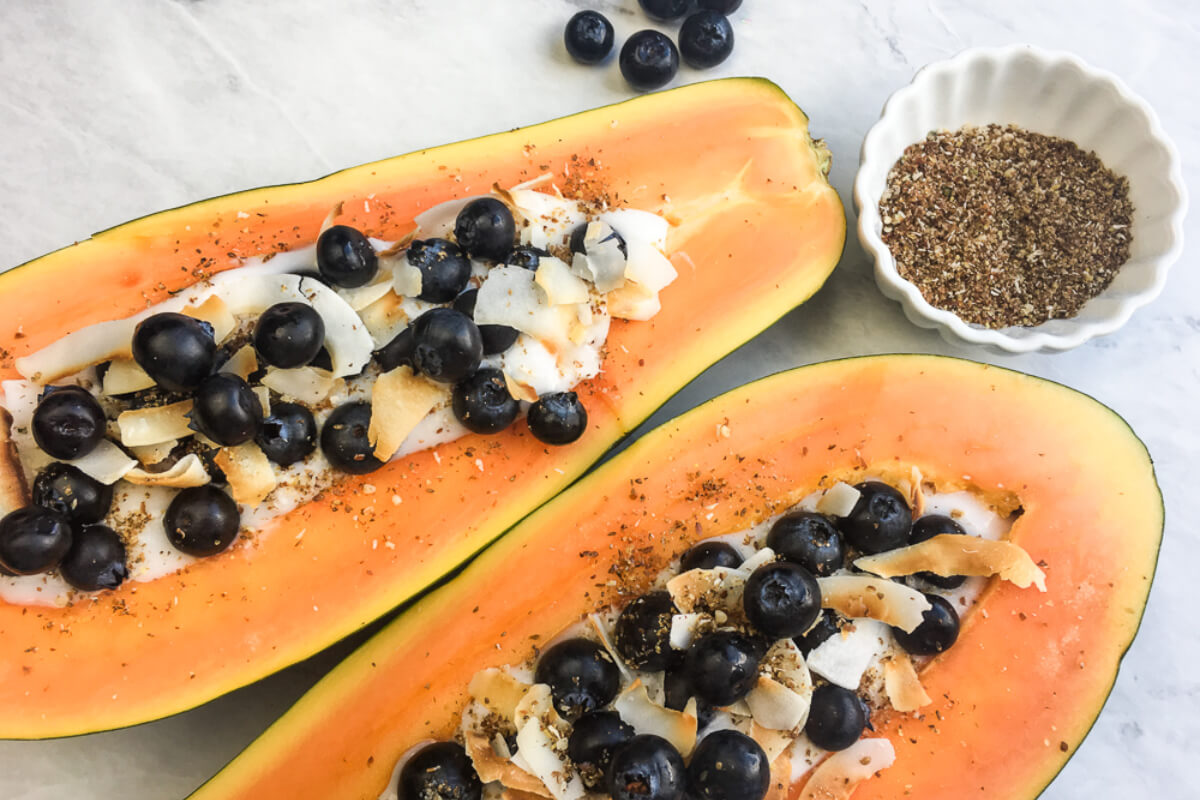 Stuffed Papaya Breakfast Bowls