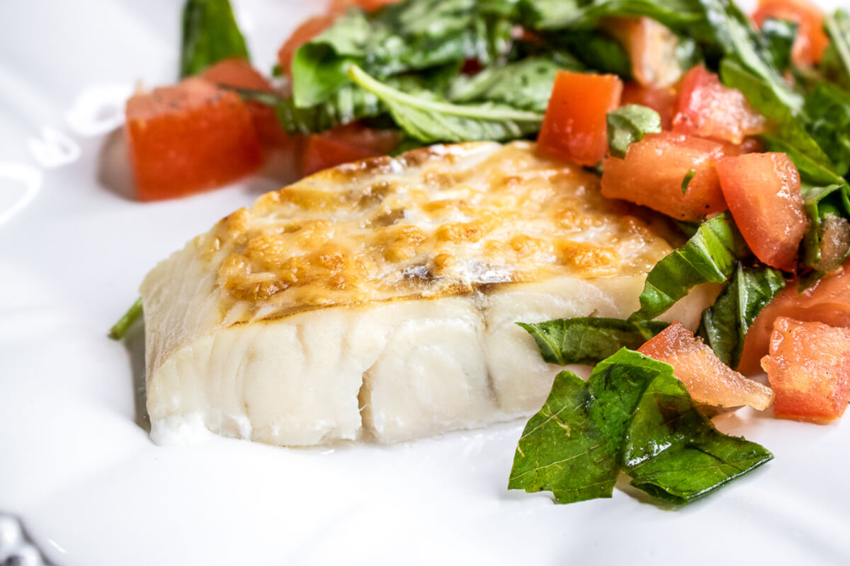 Parmesan Haddock with Fresh Tomatoes and Basil - The Recipe Cookbook